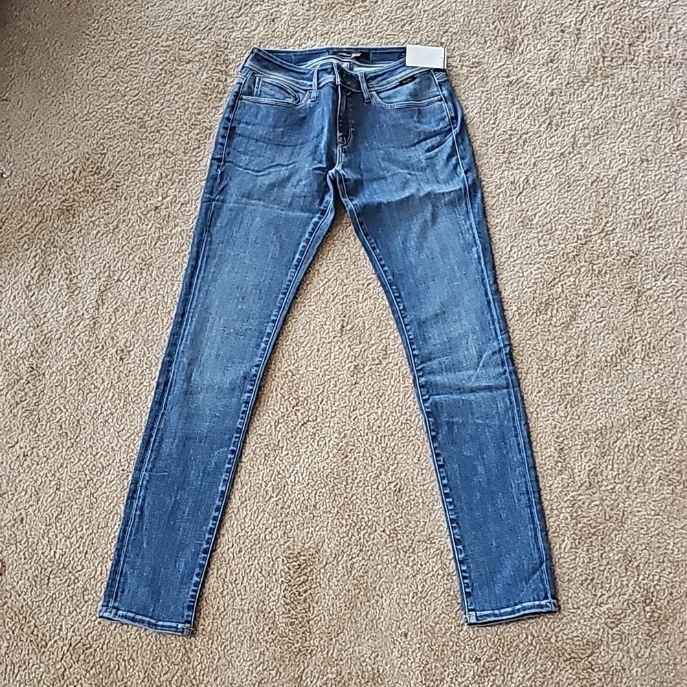 Mavi Alexa Gold Mid Rise Skinny Jeans Size 27